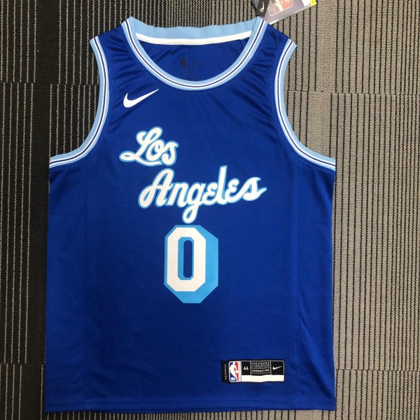 Retro Los Angeles Lakers Blue #0 WESTBROOK  1:1 Quality NBA Season Jerseys 2021