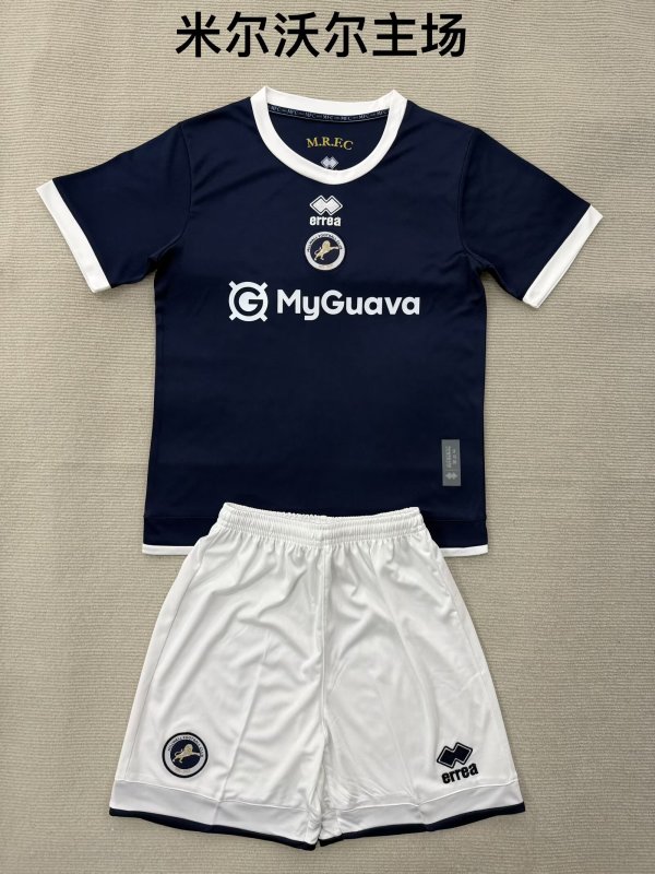 Millwall Home  (Kids and men ) 1:1 Quality Soccer Jersey  25-26