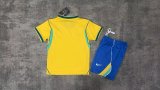 Brazil Home Kids   Fans 1:1 Quality Soccer Jersey  26-27 (2026)