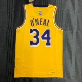 Los Angeles Lakers  75 Year  Yellow #34 O'NEAL   1:1 Quality NBA Season Jerseys 2022