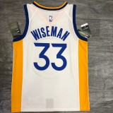 Golden State Warriors White V-Neck  #33 WISEMAN 1:1 Quality NBA Season Jerseys 2020