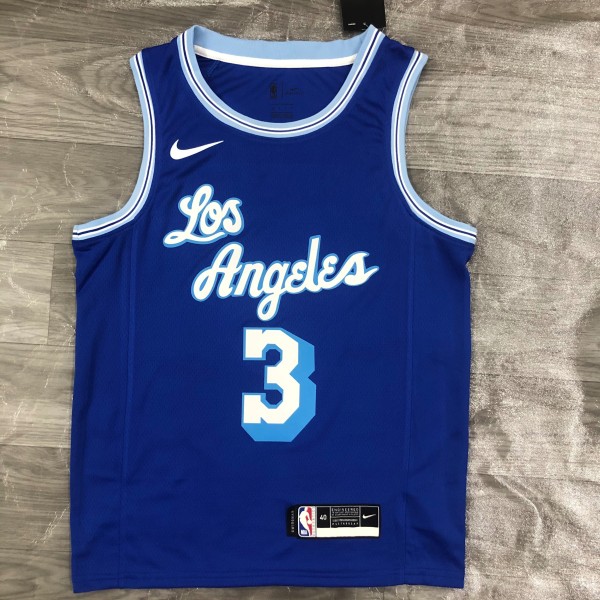 Los Angeles Lakers Retro  #3 DAVIS  Blue 1:1 Quality NBA Season Jerseys  2021