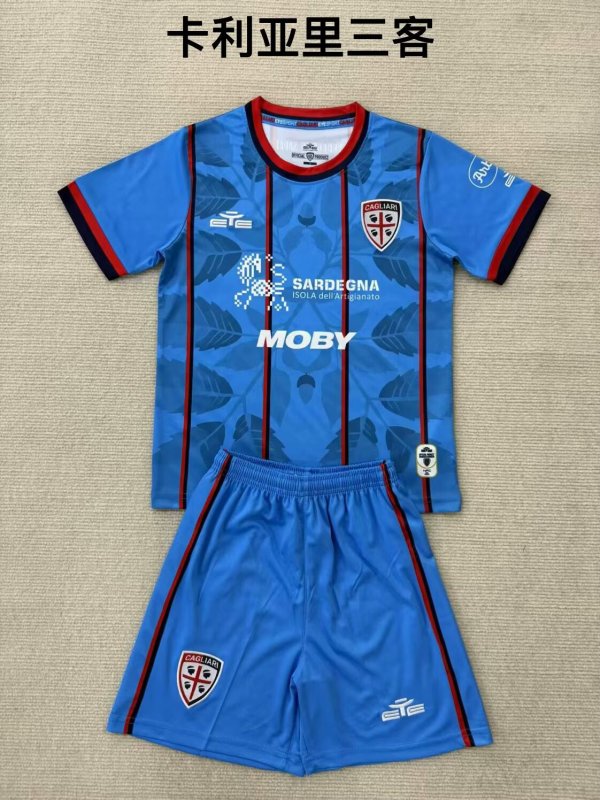 Cagliari Calcio Third Fans 1:1 Quality Soccer Jersey  Quality Soccer Jersey  have kids  (16-2XL)   25-26