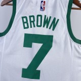 Retro Boston Celtics 75 Year White #7 BROWN  1:1 Quality NBA Jerseys  2022