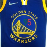 Golden State Warriors White Blue Mexico Retro #95 TOSCANO 1:1 Quality NBA Season Jerseys  75 Year