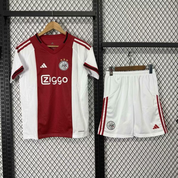 Ajax Home Fans  With Pants Sets  1:1 Quality Soccer Jersey  25-26