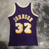 Retro Los Angeles Lakers Purple #32 JOHNSON  1:1 Quality NBA Season Jerseys  1998-1999