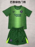 PSG Paris  Goalkeeper Green Fans  (Kids and Man)  1:1 Quality Soccer Jersey  25-26