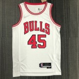 Chicago Bulls White #45  JORDAN 1:1 Quality NBA  Season Jerseys  75 Year