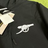 Arsenal Windbreaker  Interchange Jacket Black  White 1:1 Quality Soccer Jersey  25-26