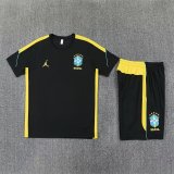 Brazil Training  Fans Kits Black (Kids And Man 16-2XL) 1:1 Quality Soccer Jersey 26-27 (2026)