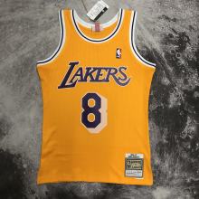Los Angeles Lakers Kobe #8 BRYANT Yollow round neck NBA Jersey 1997