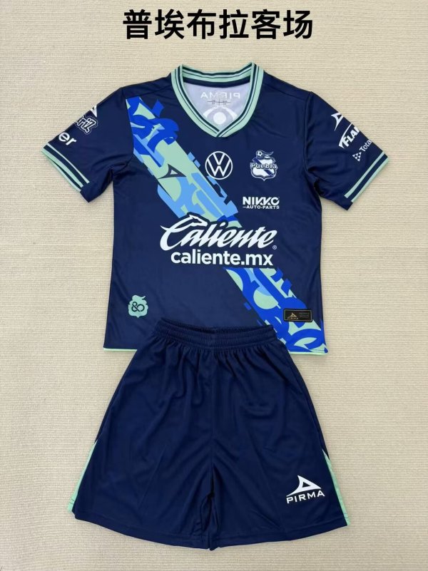 Puebla away fans 1:1 Quality Soccer Jersey   have kids  (16-2XL)   24-25