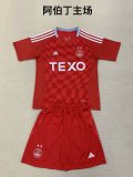 Aberdeen  home  kids  1:1 Quality Soccer Jersey   24-25
