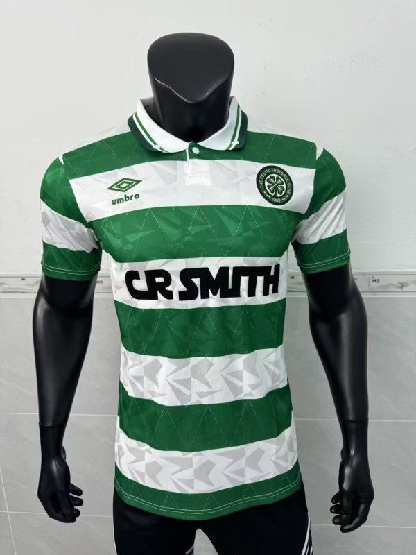 Retro  Celtic Home 1:1 Quality Soccer Jersey 1988-1991