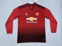 Retro Manchester United Home Long  1:1 Quality Soccer Jersey  2018-2019