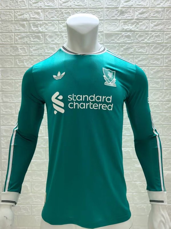 Liverpool Third Away Long Sleeve  player  1:1 Quality Soccer Jersey 25-26