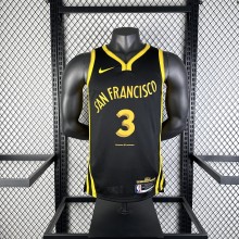 Golden State Warriors BLACK City Edition #3 PAUL 1:1 Quality NBA Season Jerseys 2024