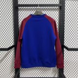 Barcelona Hoodie Blue Jacket  Tracksuit  1:1 Quality Soccer Jersey  25-26