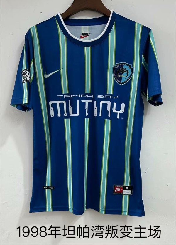 Retro Tampa Bay Rowdies home  1:1 Quality Soccer Jersey   1998