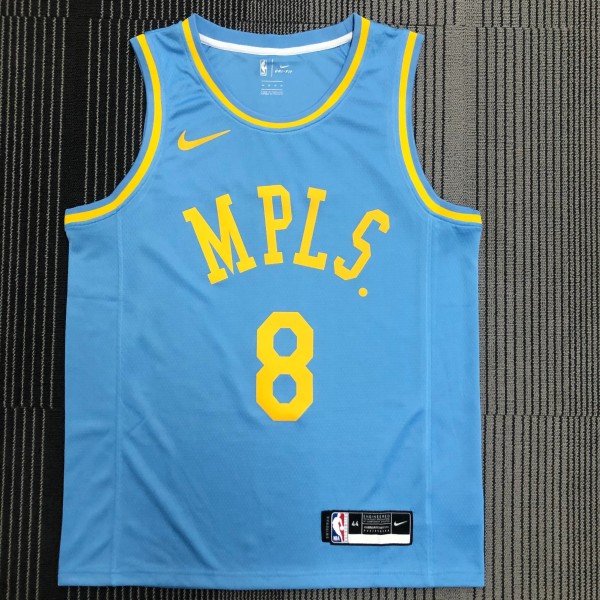 Los Angeles Lakers  Blue #8 BRYANT round neck  MPLS 1:1 Quality NBA Season Jerseys