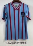 Retro Aston Villa home 1:1 Quality Soccer Jersey  1957