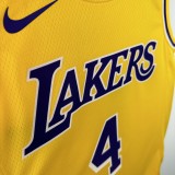 Los Angeles Lakers  yellow  #4 KNECHT  1:1 Quality NBA Jerseys  2023