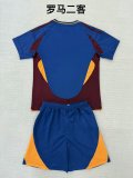 Roma  three away fans 1:1 Quality Soccer Jersey   have kids  (16-2XL)   24-25