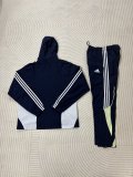 Real Madrid Windbreaker Sets With pants White 1:1 Quality Soccer Jersey  2010-2011