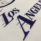 Los Angeles Lakers City Edition White #6 James  round neck   1:1 Quality NBA Season Jerseys  2023