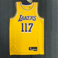 Los Angeles Lakers 75 Year YELLOW #117 MASTER CHIEF 1:1 Quality NBA Season Jerseys