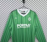 Retro Werder Bremen Away Long Sleeve 1:1 Quality Soccer Jersey  1987-1988