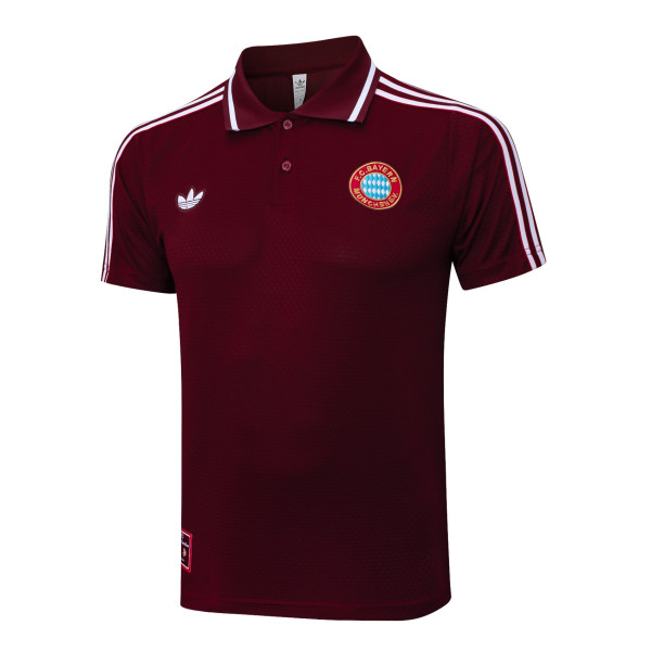 Bayern Munich Retro  Polo Fans  Red 1:1 Quality Soccer Jersey  25-26