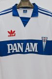 University Chile Home retro cotton white blue 1:1 Quality Soccer Jersey