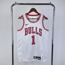 Chicago Bulls White  #1 ROSE 1:1 Quality NBA  Season Jerseys  2023