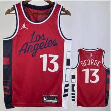 Clippers GEORGE #13 Red NBA Jerseys 24-25