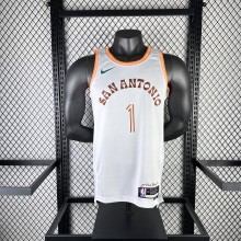 San Antonio Spurs City Edition White #1 WEMBANYAMA 1:1 Quality NBA  Season Jerseys 2024