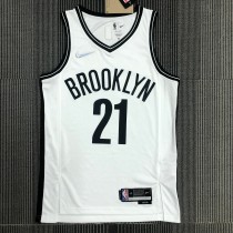 Brooklyn Nets White #21 ALDRIDGE 1:1 Quality NBA  Season Jerseys 75 Year