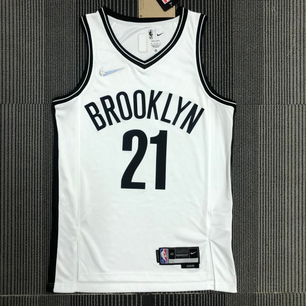 Brooklyn Nets White #21 ALDRIDGE 1:1 Quality NBA  Season Jerseys 75 Year