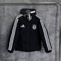 Germany Windbreaker  Cotton clothing Jacket Black  White 1:1 Quality Soccer Jersey  25-26