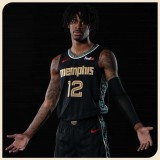 Memphis Grizzlies City Edition Black #12 MORANT 1:1 Quality NBA Jerseys 2021