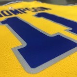 Golden State Warriors Yellow  #11  THOMPSON  1:1 Quality NBA Season Jerseys