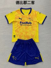 Derby County third away  kids  1:1 Quality Soccer Jersey   24-25