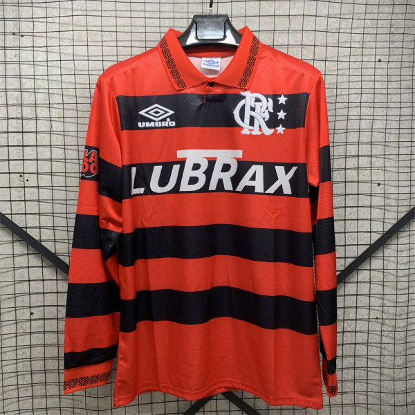 Retro Flamengo home long 1:1 Quality Soccer Jersey   1994-1995