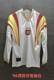 Retro Spain Away Long  Sleeve 1:1 Quality Soccer Jersey   1996
