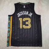 Memphis Grizzlies City Edition Black #13 JACKSON JR. 1:1 Quality NBA Jerseys 2021