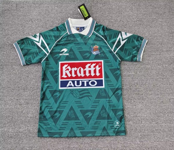 Retro Real Sociedad Away fans   1:1 Quality Soccer Jersey 1995-1996