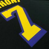 Los Angeles Lakers Black Latin #7 ANTHONY 1:1 Quality NBA Season Jerseys
