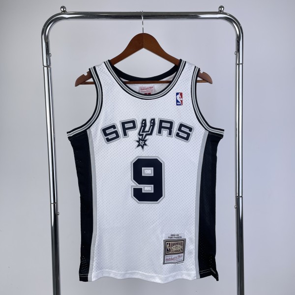 San Antonio Spurs Retro White #9 PARKER 1:1 Quality NBA  Season Jerseys 2002-2003