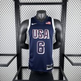 USA Los Angeles Lakers Blue #6 JAMES 1:1 Quality NBA Jerseys  2024 Olympic Games